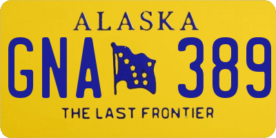 AK license plate GNA389