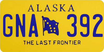 AK license plate GNA392