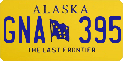 AK license plate GNA395