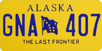 AK license plate GNA407