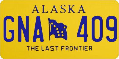 AK license plate GNA409