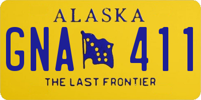 AK license plate GNA411