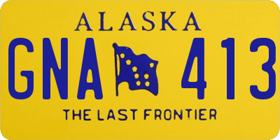 AK license plate GNA413