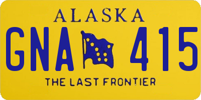AK license plate GNA415