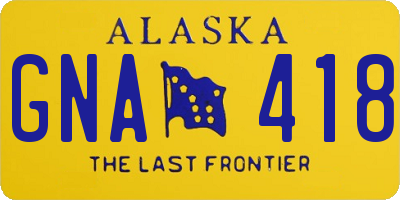 AK license plate GNA418