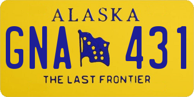 AK license plate GNA431