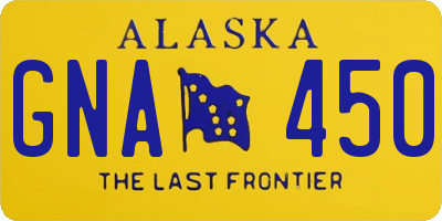 AK license plate GNA450