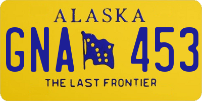 AK license plate GNA453