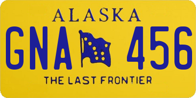 AK license plate GNA456