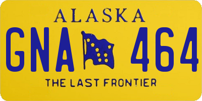 AK license plate GNA464