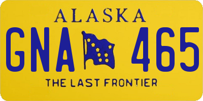 AK license plate GNA465
