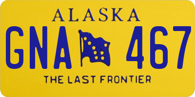 AK license plate GNA467