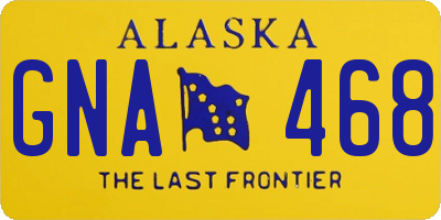 AK license plate GNA468