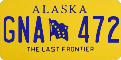 AK license plate GNA472