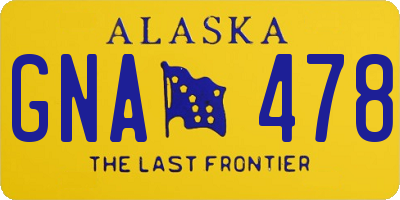 AK license plate GNA478
