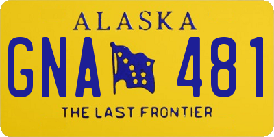 AK license plate GNA481