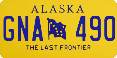AK license plate GNA490