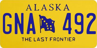 AK license plate GNA492