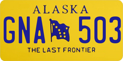 AK license plate GNA503