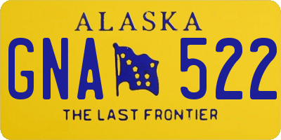 AK license plate GNA522
