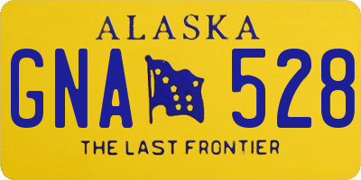 AK license plate GNA528