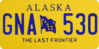 AK license plate GNA530