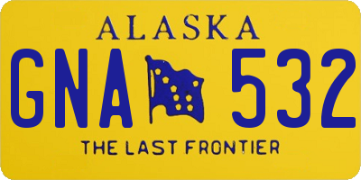 AK license plate GNA532