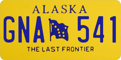 AK license plate GNA541