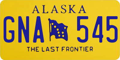 AK license plate GNA545