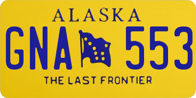 AK license plate GNA553
