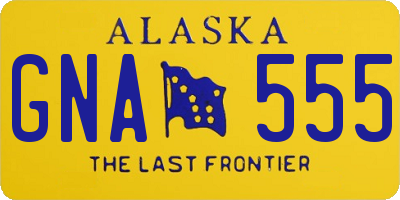 AK license plate GNA555