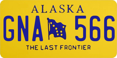 AK license plate GNA566