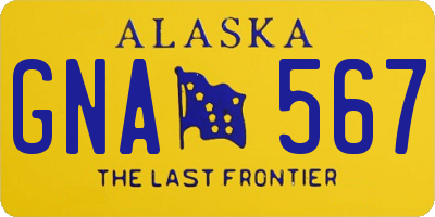 AK license plate GNA567