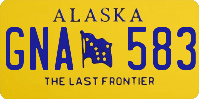 AK license plate GNA583