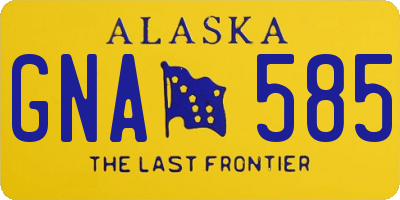 AK license plate GNA585