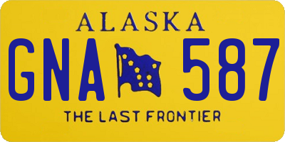 AK license plate GNA587
