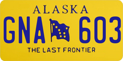 AK license plate GNA603