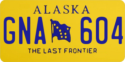 AK license plate GNA604
