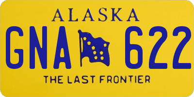 AK license plate GNA622