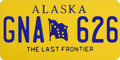 AK license plate GNA626