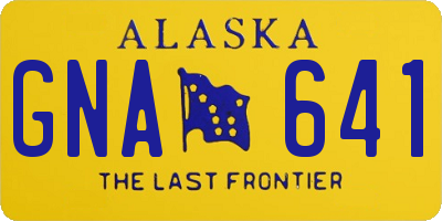 AK license plate GNA641