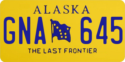 AK license plate GNA645