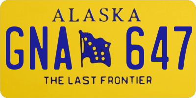 AK license plate GNA647
