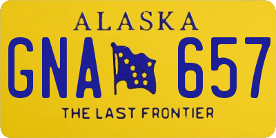 AK license plate GNA657