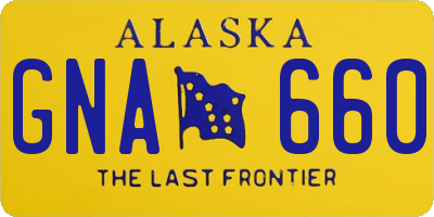 AK license plate GNA660