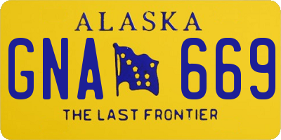 AK license plate GNA669