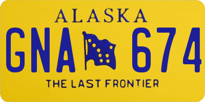 AK license plate GNA674