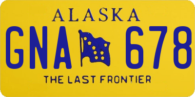 AK license plate GNA678