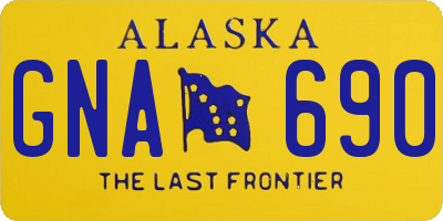 AK license plate GNA690
