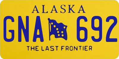 AK license plate GNA692